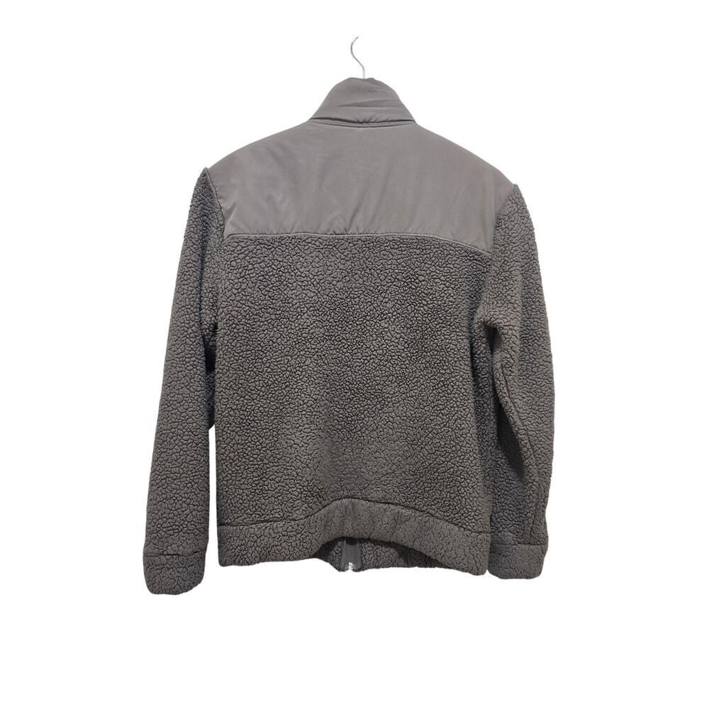 Old Navy Pieced-Yoke Teddy Fleece Jacket Brown Cozy Winter Casual Men's Size M - Picture 4 of 8